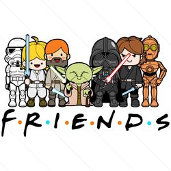 Baby Star Wars Friends Desgin SVG, Funny Movie SVG