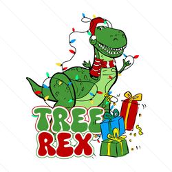 Disney Toy Story Tree Rex Xmas Lights SVG
