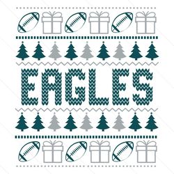 Philadelphia Eagles Football Christmas SVG