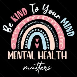 Be Kind To Your Mind SVG Mental Health Matters File