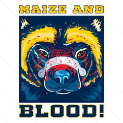 Maize And Blood Michigan College SVG