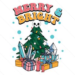 Merry And Bright Christmas Tree SVG