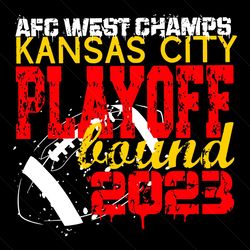 AFC West Champs Kansas City Play Off Bound SVG