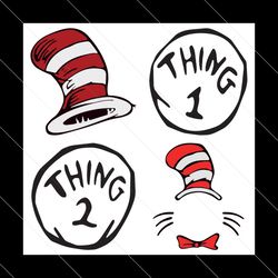 Dr Seuss Cat In The Hat SVG Thing 1 Thing 2 Svg, Lorax Dr Seuss Svg, Lorax Quotes Svg