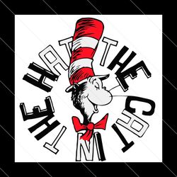 Dr. Seuss The Cat in the Hat Circle Svg, Trending Svg, Dr Seuss Svg, Dr Seuss 2021 Svg, Thing Svg, Cat In Hat Svg, Catin