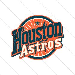 Retro Houston Astros Baseball MLB SVG File Digital