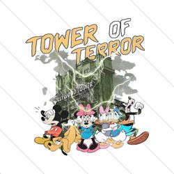Retro Mickey And Friends Tower Of Terror PNG File Digital