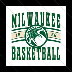 Vintage Milwaukee Basketball 1968 SVG File Digital