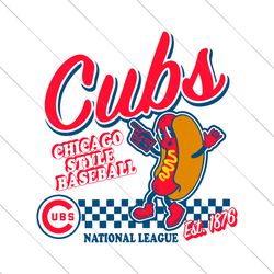 Chicago Cubs Style Baseball National League Est 1876 SVG File Digital