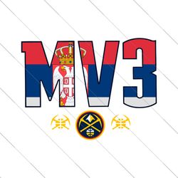 Nikola Jokic Nuggets MV3 Serbia Flag SVG File Digital