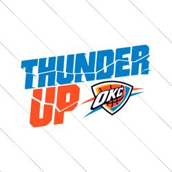 Oklahoma City Thunder Up Basketball NBA SVG File Digital