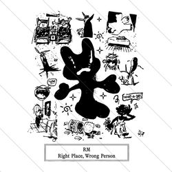 BTS RM Right Place Wrong Person Album SVG File Digital
