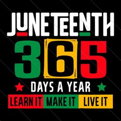 Juneteenth 365 Days A Year SVG File Digital