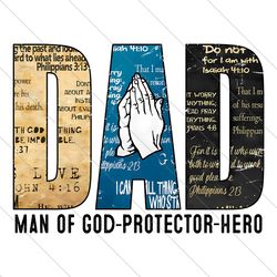 Dad Man Of God Protector Hero PNG File Digital
