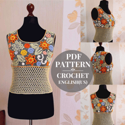 irish lace crochet pattern top flower crochet pattern detailed crochet tutorial pdf crochet summer top pattern handmade