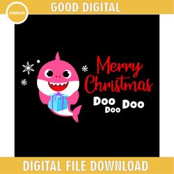 Merry Christmas Gift Baby Shark Pink Dodo SVG