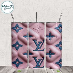 Louis Vuitton Logo 3D Inflated Skinny Tumbler Wrap PNG