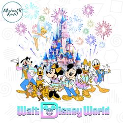 Walt Disney World Magic Kingdom Watercolor PNG