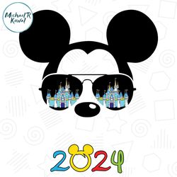 Magic Kingdom 2024 Mickey Mouse Glasses PNG