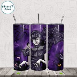 Wednesday Tumbler Sublimation Halloween Design PNG