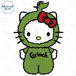Hello Kitty Grinch SVG, The Grinch SVG, Hello Kitty SVG, Christmas SVG