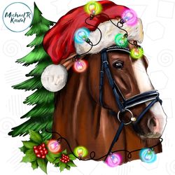 1 THAO2Christmas Horse Png,Sublimation Design,Christmas Png,Christmas Horse Clipart,Christmas Animals Png,Horse Png,Ligh