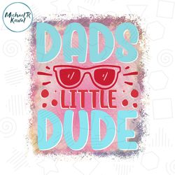 Dads Little Dude Glasses Watercolor Png