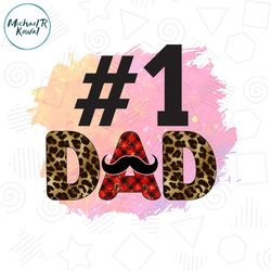 Dad Is Number One Leopard Watercolor Png