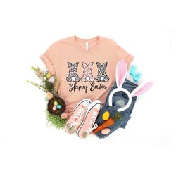 Happy Easter T Shirt Happy Easter Floral Bunny Shirt Easter