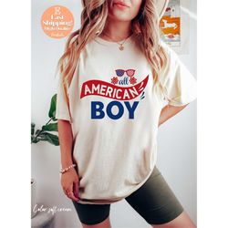 Ll American Boy Shirt Fourth Of July Shirt American Shirts Soft Cream