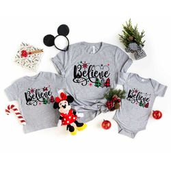 Disney Christmas Believe T Shirt Christmas Family Shirts