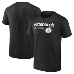 Mens Pittsburgh Steelers Fanatics Branded Black City Pride Team T-Shirt