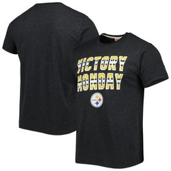 Mens Pittsburgh Steelers Homage Charcoal Victory Monday Tri-Blend T-Shirt