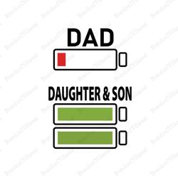 Dad Life Daughter And Son Svg, Fathers Day Svg, Dad Svg, Dad Life Svg, Dad And Daughter Svg, Dad And Son Svg, Son Svg, G