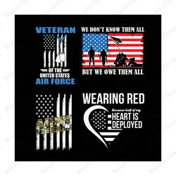 Veteran Of The US Air Force SVG, Wearing Red Veteran SVG, Army Veteran SVG, Designs Veteran Bundle Svg, US Veteran Svg,