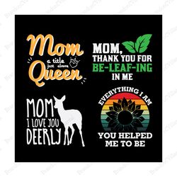 Mom I Love You Deerly SVg, Mothers Day Bundle Svg, Mom Svg, Mother Svg, Mom Bundle Svg, Mother Png, Best Mom Svg