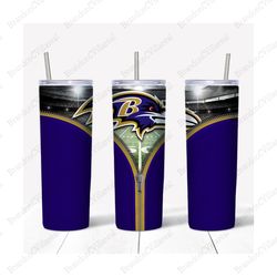 Baltimore Ravens Tumbler, Baltimore Ravens Wrap, Baltimore Ravens Design, Sport Tumbler, Zipper Tumbler Wrap
