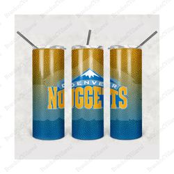 Denver Nuggets Basketball Tumbler Wrap, 20oz Tumbler Design Straight, NBA Basketball Tumbler Wrap, Denver Nuggets PNG
