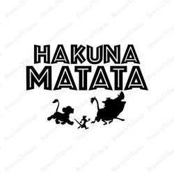 Hakuna Matata SVG, The Lion King SVG, Simba SVG, Disney SVG, Disney Characters SVG, Cartoon, Movie Silhouette