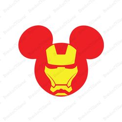 Mickey Mouse Head SVG, Iron Man Mickey Mouse SVG, Disney SVG, Disney Characters SVG, Cartoon, Movie Silhouette