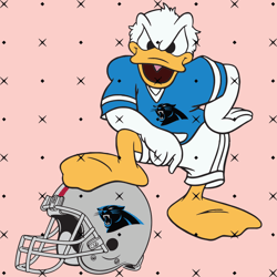 Carolina Panthers Donald Duck Svg, Nfl svg, Football svg file, Football logo,Nfl fabric, Nfl football