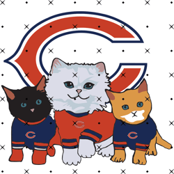 Chicago Bears Cat Svg, Nfl svg, Football svg file, Football logo,Nfl fabric, Nfl football