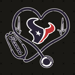 Houston Texans Heart Stethoscope Svg, Nfl svg, Football svg file, Football logo,Nfl fabric, Nfl football