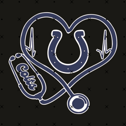 Indianapolis Colts Heart Stethoscope Svg, Nfl svg, Football svg file, Football logo,Nfl fabric, Nfl football