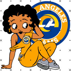 Los Angeles Rams Betty Boop Sv, Nfl svg, Football svg file, Football logo,Nfl fabric, Nfl football