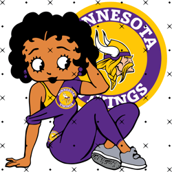 Minnesota Vikings Betty Boop Sv, Nfl svg, Football svg file, Football logo,Nfl fabric, Nfl football