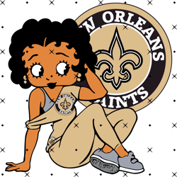 New Orleans Saints Betty Boop Sv, Nfl svg, Football svg file, Football logo,Nfl fabric, Nfl football