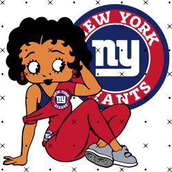 New York Giants Betty Boop Sv, Nfl svg, Football svg file, Football logo,Nfl fabric, Nfl football