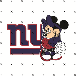 New York Giants Minnie Svg, Nfl svg, Football svg file, Football logo,Nfl fabric, Nfl football