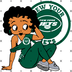 New York Jets Betty Boop Sv, Nfl svg, Football svg file, Football logo,Nfl fabric, Nfl football